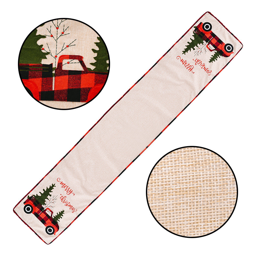 Christmas tree table flag table cloth