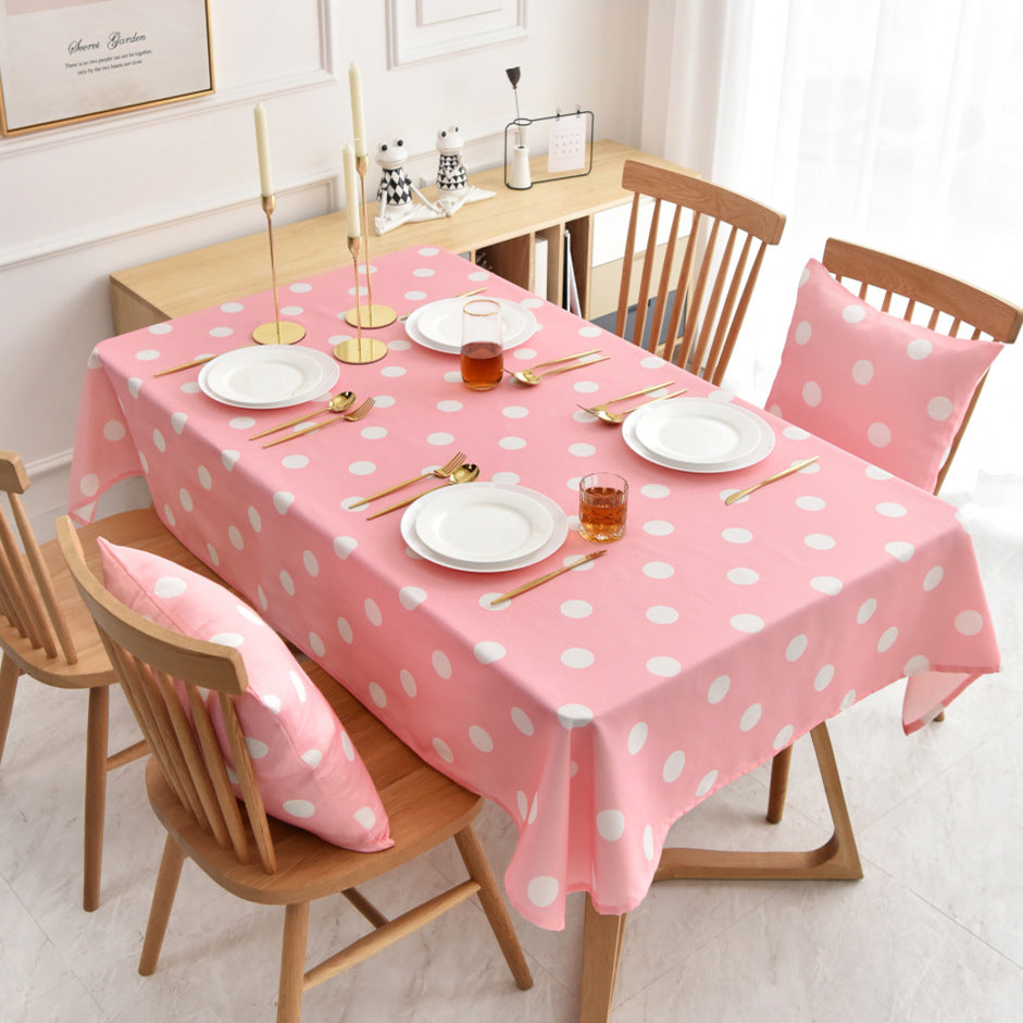 Polka Dot Waterproof Coffee Table Table Cloth