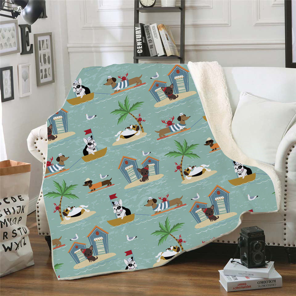 Digital Printed Blanket Nap Blanket Air Conditioning Blanket Lazy Blanket Dachshund Series