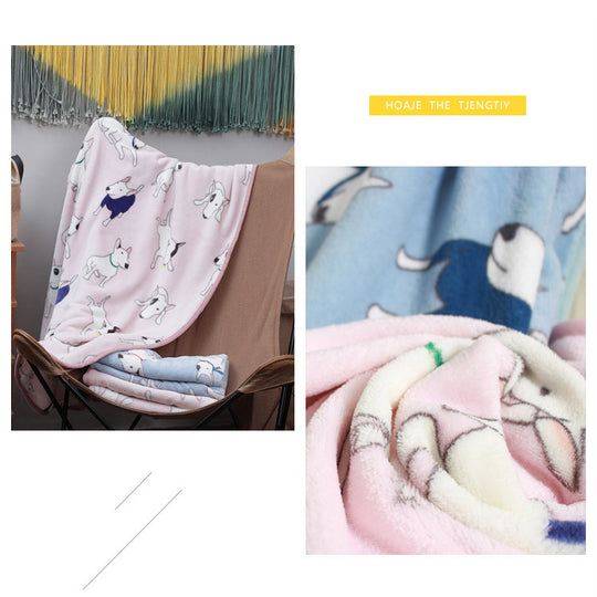 Coral fleece blanket flannel baby blanket cartoon blanket car office knee blanket car inner blanket