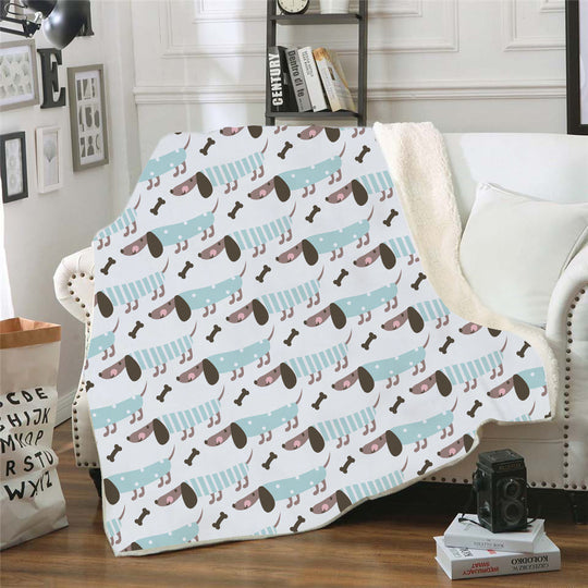 Digital Printed Blanket Nap Blanket Air Conditioning Blanket Lazy Blanket Dachshund Series