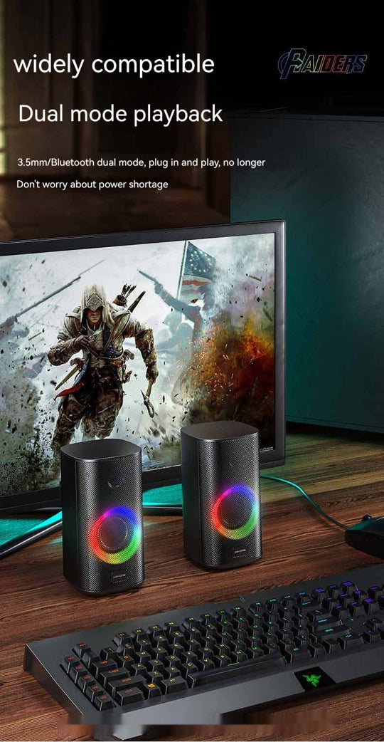 Game Colorful E-sports Desktop Bluetooth Speaker Dual Speaker Computer Stereo Speaker