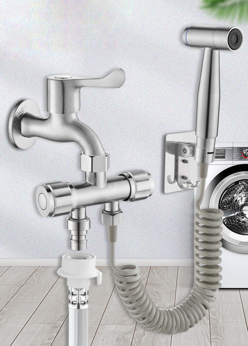 Stainless Steel Washing Machine Faucet Diverter